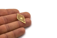 Brass Drop Charm, 8 Raw Brass Drop Charms With 1 Loop, Earrings, Findings (31x15x0.60mm) SMP0350