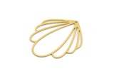 Brass Leaf Charm, 2 Raw Brass Leaf Charms With 1 Hole, Charm Pendants (35x30x0.60mm) SMP0368