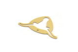 Brass Bull Charm, 8 Raw Brass Ox Head Shaped Charms With 1 Hole, Findings (17x32x0.60mm) SMP0409