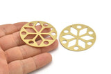 Brass Diamond Blank, 2 Raw Brass Diamond Blanks, Round Charms (42x1mm) A3885