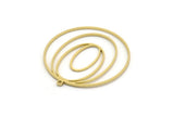 Brass Round Charm, 2 Raw Brass Round Shaped Charm With 1 Loop, Charm Pendants (36x34x0.80mm) SMP0618
