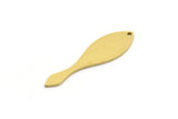 Brass Irregular Charm, 12 Raw Brass Irregular Shaped Charms With 1 Hole, Findings (35x10x0.80mm) SMP0633