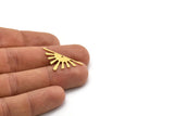 Brass Sun Charm, 12 Raw Brass Rising Sun Shaped Charms With 1 Hole, Earring Findings (16x31x0.60mm) SMP0634
