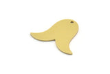Brass Tulip Charm, 10 Raw Brass Tulip Charms With 1 Hole, Pendant Charms (17.5x22x0.80mm) SMP0637