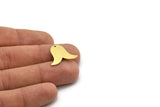Brass Tulip Charm, 10 Raw Brass Tulip Charms With 1 Hole, Pendant Charms (17.5x22x0.80mm) SMP0637