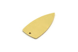 Brass Charm, 12 Raw Brass, Brass Pendants, Charm Pendants, Triangle Charms, Brass Charms With 1 Hole (23x11x0.80mm) SMP0639