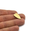 Brass Charm, 12 Raw Brass, Brass Pendants, Charm Pendants, Triangle Charms, Brass Charms With 1 Hole (23x11x0.80mm) SMP0639