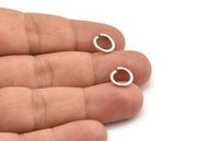 10mm Jump Rings, 25 Antique Silver Plated Brass Jump Rings (10x1.5mm) D0231 S789
