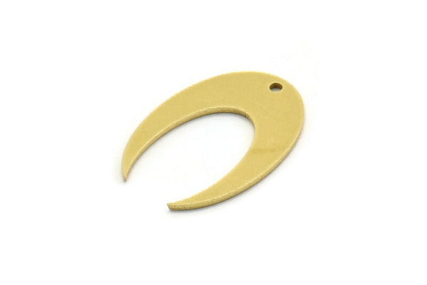 Brass Charm, 12 Raw Brass, Brass Pendants, Charm Pendants, Brass Charms With 1 Hole (21x14.5x0.80mm) SMP0641