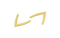 Brass Blank, 12 Raw Brass, Brass Blanks, V Shaped Blanks (24x23x0.60mm) A3971
