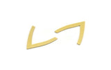 Brass Blank, 12 Raw Brass, Brass Blanks, V Shaped Blanks (24x23x0.60mm) A3971