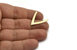 Brass Blank, 12 Raw Brass, Brass Blanks, V Shaped Blanks (24x23x0.60mm) A3971