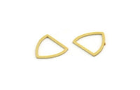 Brass Triangle Charm, 100 Raw Brass Triangle Charms, Geometric Findings, Connector Findings (11x11x0.60mm) A3946