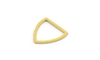 Brass Triangle Charm, 100 Raw Brass Triangle Charms, Geometric Findings, Connector Findings (11x11x0.60mm) A3946