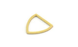 Brass Triangle Charm, 100 Raw Brass Triangle Charms, Geometric Findings, Connector Findings (11x11x0.60mm) A3946