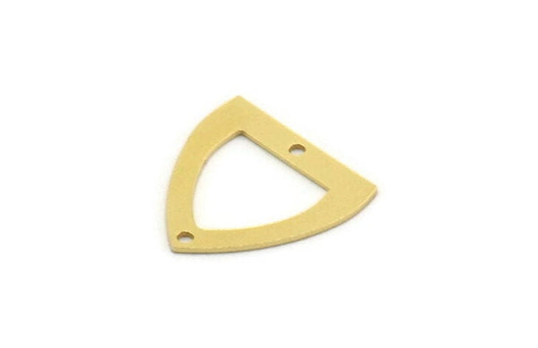 Brass Triangle Charm, 12 Raw Brass Triangle Charms With 2 Holes (17x17x0.60mm) A3997