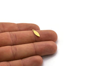 Brass Marquise Charm, 50 Raw Brass Marquise Charms With 1 Loop, Earrings, Pendants (15x4.5x0.60mm) SMP0429