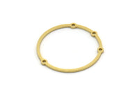Brass Circle Charm, 4 Raw Brass Circle Charms With 4 Loops, Earring Findings, Geometric Charms, Connectors (26.5x25x0.80mm) SMP0466 A6730
