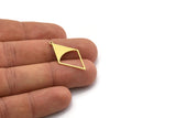 Brass Diamond Charm, 8 Raw Brass Diamond Shaped Charms With 1 Loop, Pendant Findings (31x17x0.60mm) SMP0650