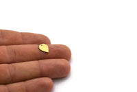 Brass Drop Charm, 24 Raw Brass Drop Charms With 1 Hole, Earrings, Findings (12x8x0.60mm) SMP0505