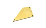 Brass Irregular Charm, 4 Raw Brass Irregular Shaped Charms With 4 Loop (41x25x1mm) A2612