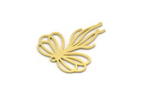 Brass Irregular Charm, 8 Raw Brass Irregular Shaped Charms With 1 Loop (28x24x0.60mm) SMP0510
