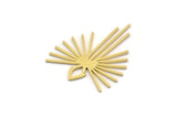 Brass Irregular Charm, 12 Raw Brass Irregular Shaped Charms With 1 Loop, Findings (36x29x0.80mm) SMP0515