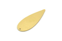Brass Drop Charm, 8 Raw Brass Drop Charms With 1 Hole, Earrings, Findings (32x12x0.60mm) SMP0530