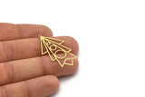 Brass Charm, 4 Raw Brass, Brass Pendants, Charm Pendants, Brass Charms With 1 Loop, Findings (40x23x0.60mm) SMP0717