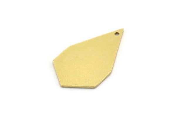 Brass Diamond Charm, 8 Raw Brass Diamond Shaped Charms With 1 Hole, Pendant Findings (26x15x0.80mm) SMP0727