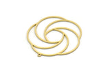 Brass Charm, 2 Raw Brass, Charm Pendants, Findings, Brass Charms With 1 Loop (39x37x0.80mm) SMP0553