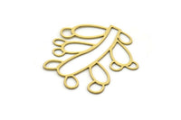 Brass Cactus Charm, 2 Raw Brass Cactus Charms, Findings (38x37x0.60mm) SMP0561