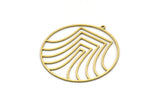 Brass Round Charm, 2 Raw Brass Round Shaped Charm With 1 Loop, Charm Pendants (39x38x0.60mm) SMP0570