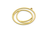 Brass Round Charm, 4 Raw Brass Round Shaped Charm With 1 Loop, Charm Pendants (29x27x0.80mm) SMP0574