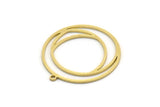 Brass Round Charm, 4 Raw Brass Round Shaped Charm With 1 Loop, Charm Pendants (29x27x0.80mm) SMP0574