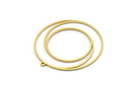 Brass Round Charm, 2 Raw Brass Round Charm With 1 Loop, Charm Pendants (37x35x0.80mm) SMP0583