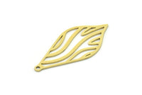 Brass Drop Charm, 8 Raw Brass Drop Charms With 1 Loop, Earrings, Findings (32x15x0.60mm) SMP0749