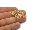 Brass Eagle Charm, 4 Raw Brass Eagle Shaped Charms, Bird Charms, Findings (31x43x0.60mm) SMP0752