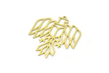 Brass Eagle Charm, 4 Raw Brass Eagle Shaped Charms With 1 Loop, Bird Charms, Findings (37x32x0.60mm) SMP0766
