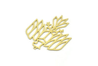 Brass Eagle Charm, 4 Raw Brass Eagle Shaped Charms With 1 Loop, Bird Charms, Findings (37x32x0.60mm) SMP0766