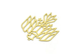 Brass Eagle Charm, 4 Raw Brass Eagle Shaped Charms With 1 Loop, Bird Charms, Findings (37x32x0.60mm) SMP0766