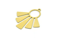Brass Charm, Brass Pendant, Charm Pendant, 8 Raw Brass Charm With 1 Loop, Findings (25.5x23.5x0.60mm) SMP0771