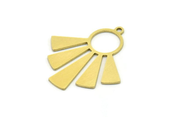 Brass Charm, Brass Pendant, Charm Pendant, 8 Raw Brass Charm With 1 Loop, Findings (25.5x23.5x0.60mm) SMP0771