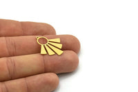 Brass Charm, Brass Pendant, Charm Pendant, 8 Raw Brass Charm With 1 Loop, Findings (25.5x23.5x0.60mm) SMP0771