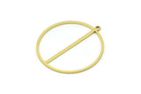 Brass Round Charm, 4 Raw Brass Round Charm With 1 Loop, Charm Pendants (30.5x28x0.80mm) SMP0798