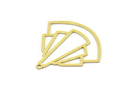 Brass Irregular Charm, 4 Raw Brass Irregular Shaped Charms With 1 Loop, Findings (30x30x0.60mm) SMP0805