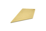 Brass Diamond Charm, 4 Raw Brass Diamond Charms With 1 Hole, Findings (47.5x26.5x1mm) A3998