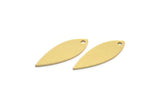 Brass Marquise Charm, 24 Raw Brass Oval Shaped Charms With 1 Hole (21x8x0.60mm) A6857