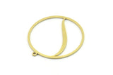 Brass Round Charm, 4 Raw Brass Round Charm With 1 Loop, Charm Pendants (30.5x28x0.80mm) SMP0815