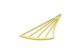 Brass Irregular Charm, 8 Raw Brass Irregular Shaped Charms With 1 Hole, Findings (33x15x0.60mm) SMP0824